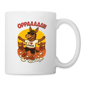 Funny donkey with Cyprus inscriptions - Mug - white - Right