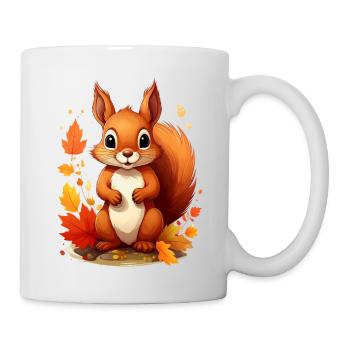Cute squirrel in autumn - Mug - white - Right