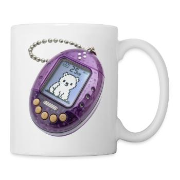 Cute Pixel Cat Alarm Clock - Mug - white - Right