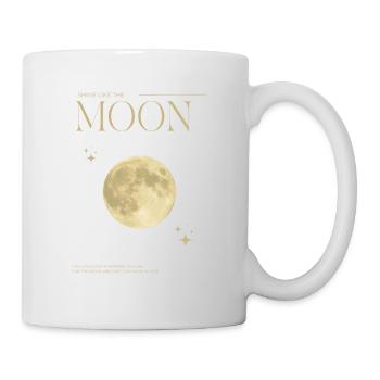 Luminous moon motif with stars - Mug - white - Right