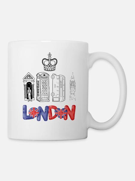 London Love Heart Flag Design - Mug - white