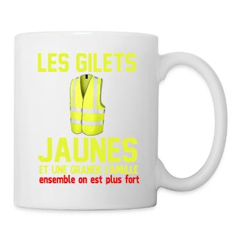 Yellow Wests T-Shirt - Tasse - Weiß - Rechts