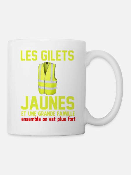T shirt Gilets jaunes - Mug blanc - blanc