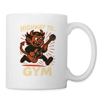 Devil Guitarist Running Gym T-Shirt - Mug blanc - blanc - Droite