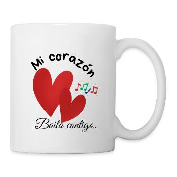 Red hearts - Mug - white - Right