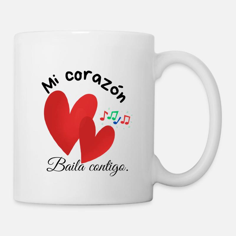 Coeurs rouges - Mug blanc - blanc