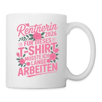Pensioner 2026 T-Shirt Floral Design Pension - Mug - white - Right