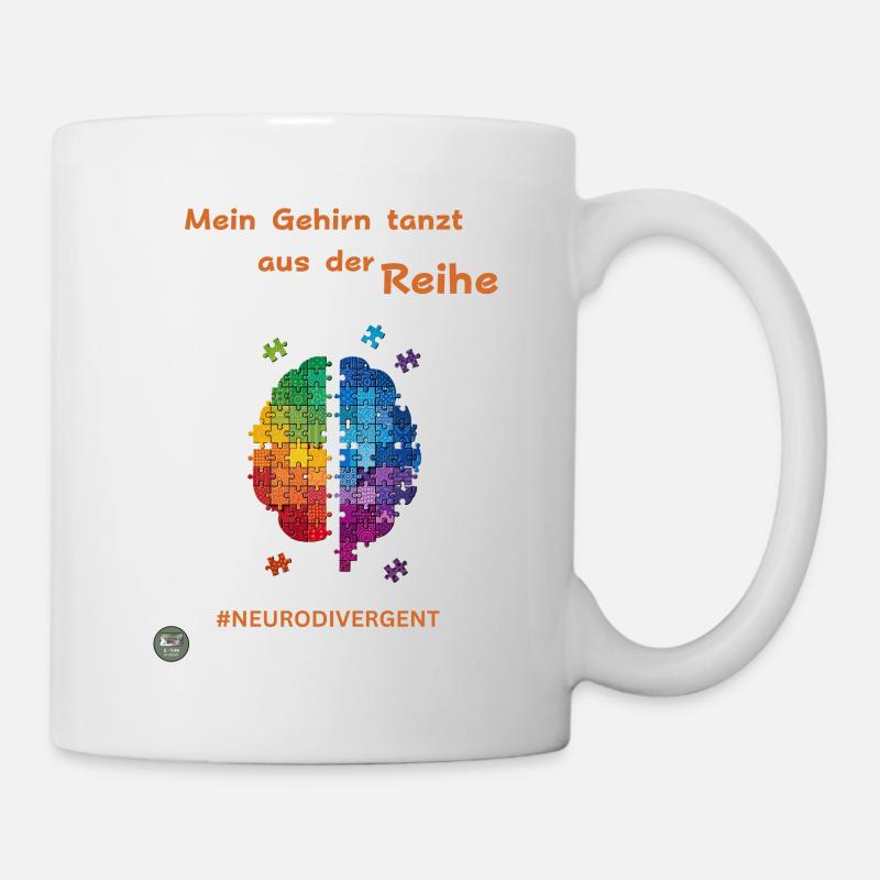 Neurodivergent Brain Puzzle Art - Mug - white