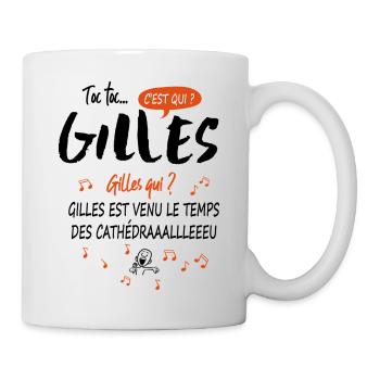 Name Gilles Birthday Gift idea man - Mug - white - Right