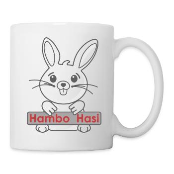 Smiling bunny with logo - Mug - white - Right