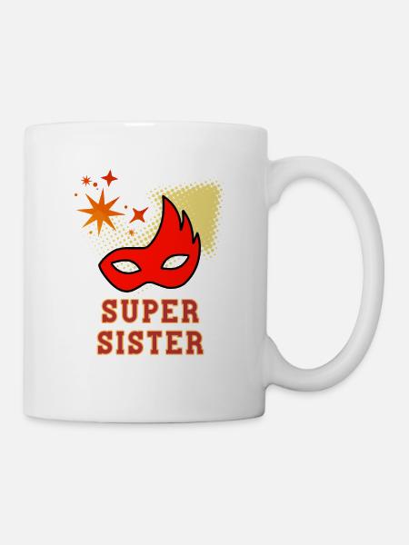 Super-Schwester - Tasse - Weiß