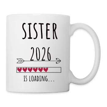 Sister to be 2026 Geschenk Schwangerschaft - Tasse - Weiß - Rechts
