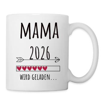 Werdende Mama 2026 Geschenk Schwangerschaft - Tasse - Weiß - Rechts