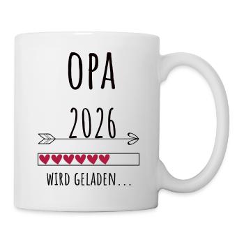 Werdender Opa 2026 Geschenk Schwangerschaft - Tasse - Weiß - Rechts
