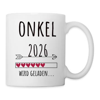 Werdender Onkel 2026 Geschenk Schwangerschaft - Tasse - Weiß - Rechts
