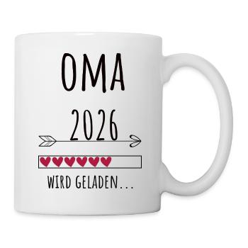 Werdende Oma 2026 Geschenk Schwangerschaft - Tasse - Weiß - Rechts