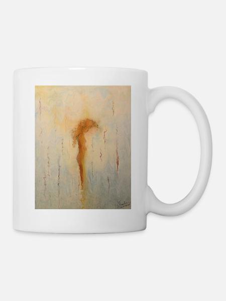 Abstract Feminine Portrait - Mug - white