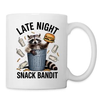 Raccoon Feast in a Trashcan - Mug - white - Right