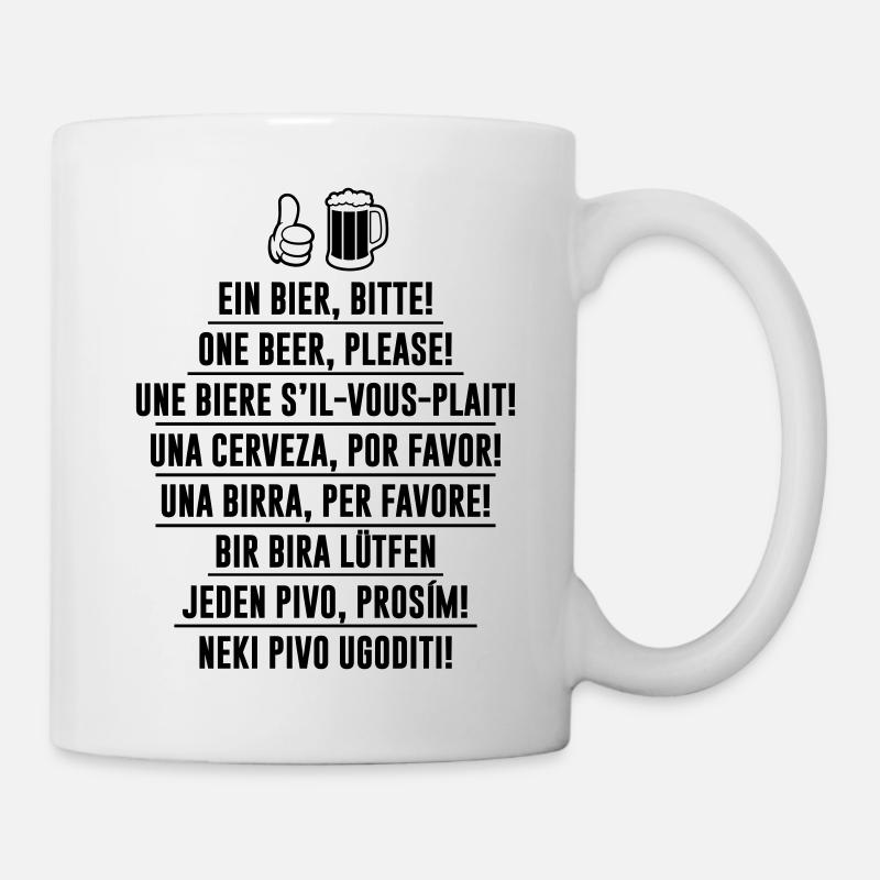 A Beer Please - T-Shirt - Mug - white