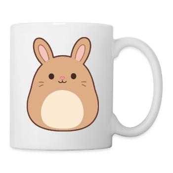 Niedlicher Hase Cartoon Druck - Tasse - Weiß - Rechts