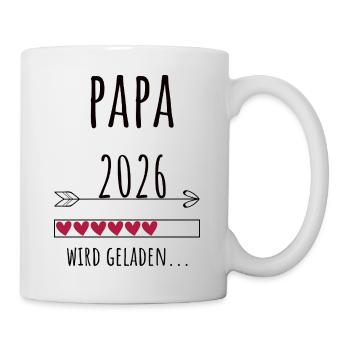 Werdender Papa 2026 Geschenk Schwangerschaft - Tasse - Weiß - Rechts