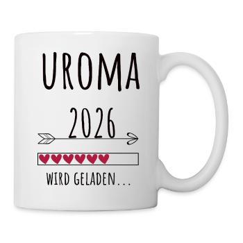 Werdende Uroma 2026 Geschenk Schwangerschaft - Tasse - Weiß - Rechts