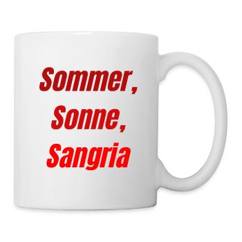 Sommersonne Sangria Design - Tasse - Weiß - Rechts