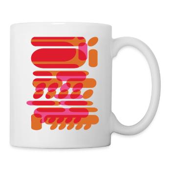 Abstract graphic shapes in techno design - Mug - white - Right