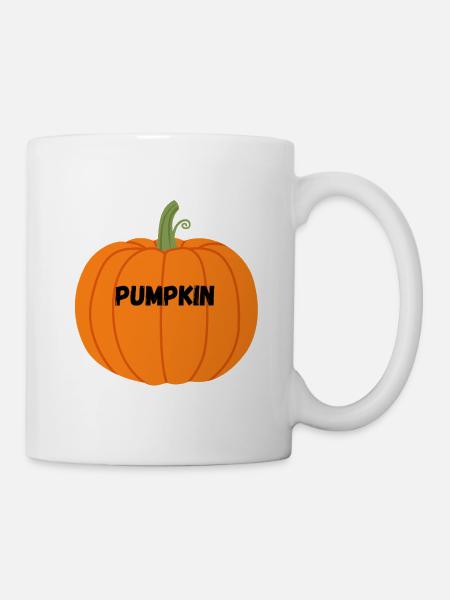Vintage Halloween Pumpkin Illustration - Mug - white