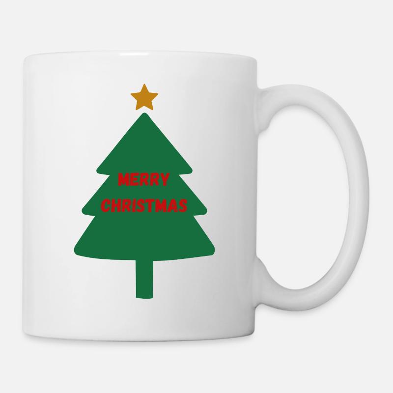 Sapin de Noël avec lettrage - Mug blanc - blanc