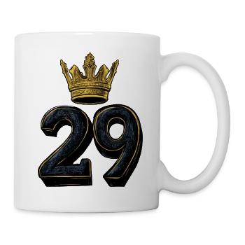 29 Zahl Krone - Tasse - Weiß - Rechts