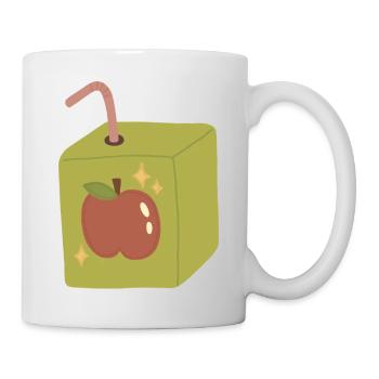 Conception fantaisiste de boîte de jus de pomme - Mug blanc - blanc - Droite