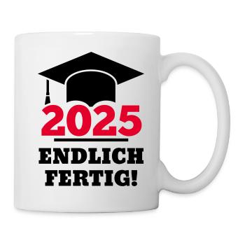 Le chapeau de doctorat 2025 est enfin terminé : cadeau aux étudiants - Mug blanc - blanc - Droite