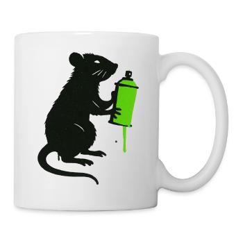 Wissenschaftlicher Ratten-Illustration mit Spritze - Tasse - Weiß - Rechts
