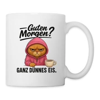 Chat glace très fine - Mug blanc - blanc - Droite
