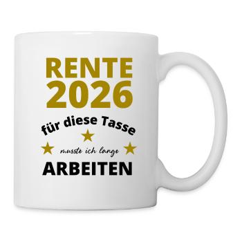 Conception de l’anniversaire de la pension 2026 - Mug blanc - blanc - Droite