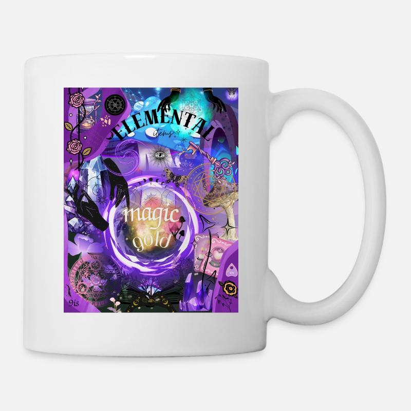 Elementares magisches Gold - Tasse - Weiß