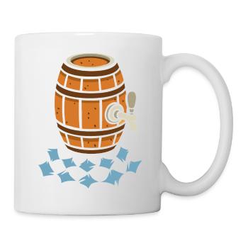 Munich Beer Barrel Cartoon - Mug - white - Right