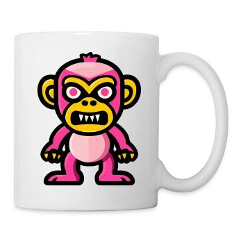 Singe Halloween Bande Dessinée Drôle - Mug blanc - blanc - Droite