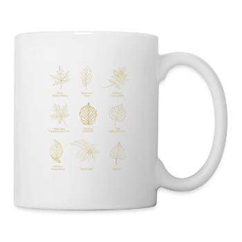 Botanical Leaves of Europe - Natural Design Golden Brown - Mug - white - Right