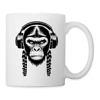 Funky Monkey Head Loop Beat Edition Shirt - Mug - white - Right