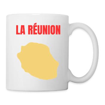 T-Shirt mit goldener Karte auf der Insel La Réunion - Tasse - Weiß - Rechts