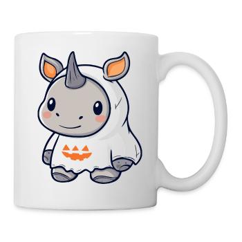 Rhinocéros Halloween fantôme - Mug blanc - blanc - Droite