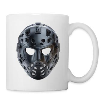 Modern futuristic black hockey mask - Tasse - Weiß - Rechts