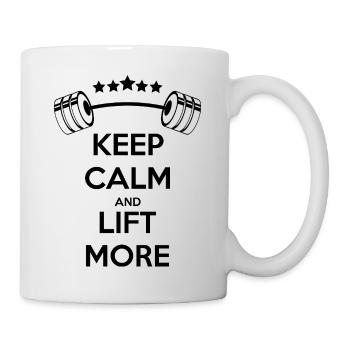 Keep Calm Weightlifting: GYM Silhouette Power - Mug - white - Right