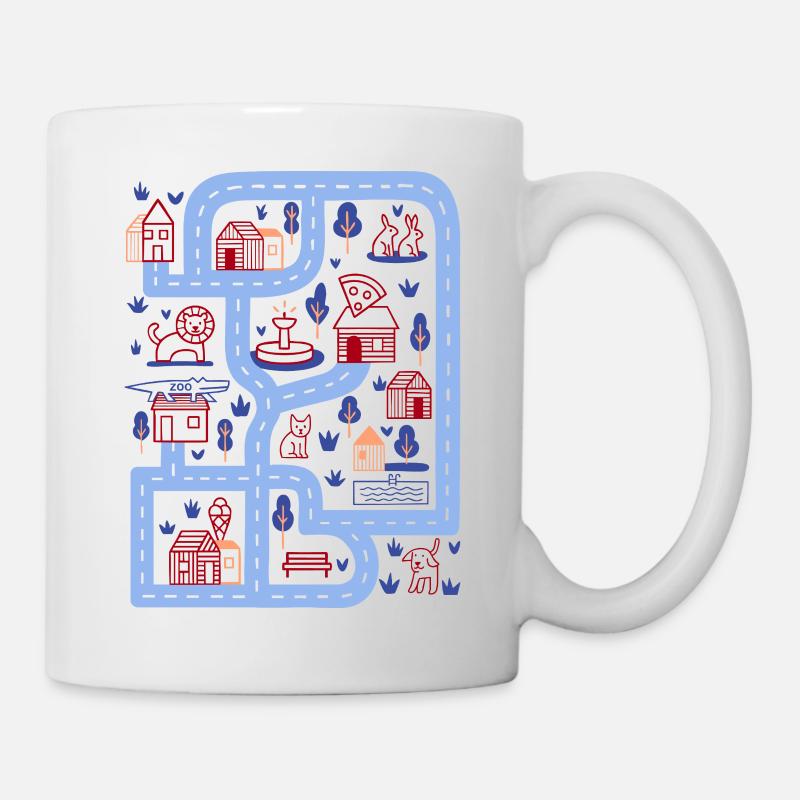 Spielstraße - Tasse - Weiß