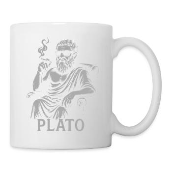 Plato the ancient philosopher as a hipster - Mug - white - Right