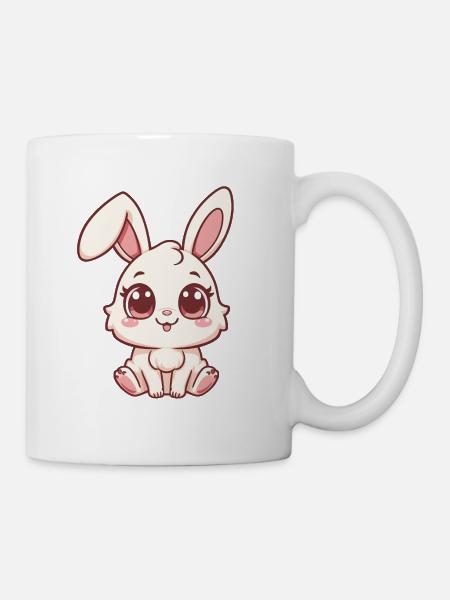 Kuscheliges Bunny-Design in Pastell - Tasse - Weiß