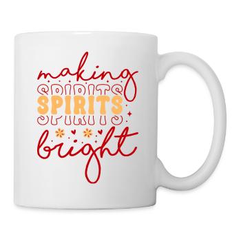Machen Sie die Stimmung zu Weihnachten hell - Tasse - Weiß - Rechts