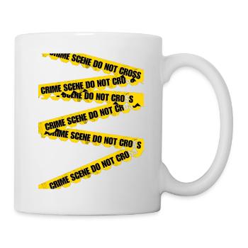 Crime Scene Barrier Tape T-Shirt - Mug - white - Right